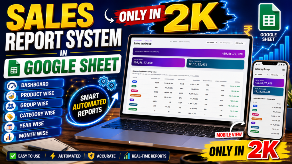 Sales Report System in Google Sheet